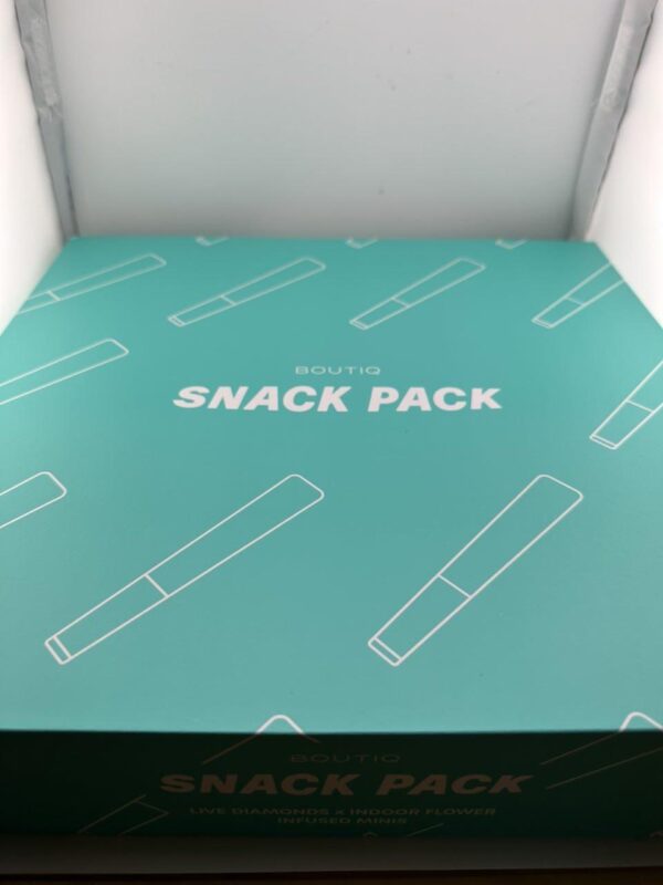 BOUTIQ SNACK PACK Preroll. Order now and discover the perfect blend of quality, flavor, and convenience. Enjoy the journey, and let BOUTIQ be your guide to a world of cannabis enjoyment!
