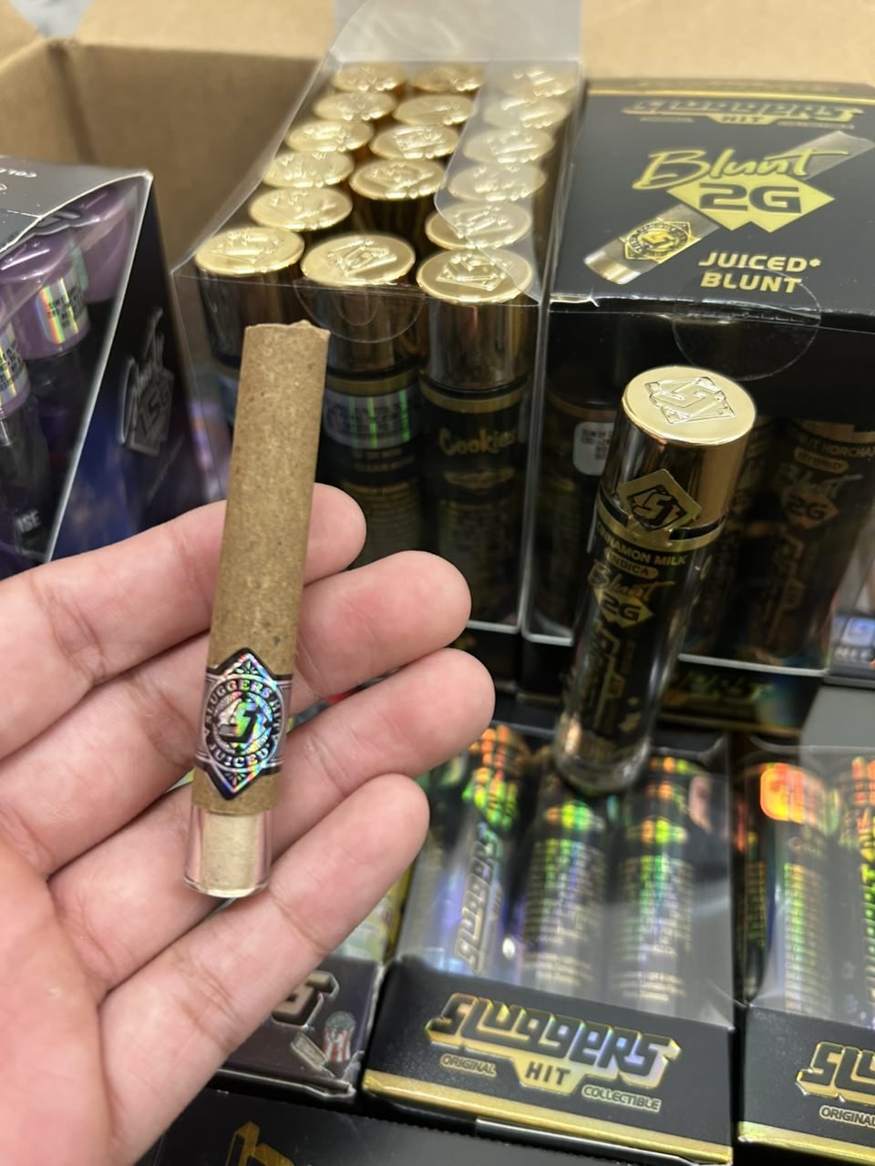 SLUGGERS BLUNT 2G SLUGGERS BLUNT 2G: The ultimate infused pre-roll. Discover our 2-gram blend of high-THC flower and extracts, rolled in a classic blunt wrap. Lab-tested for purity and potency. Shop this heavy-hitter for a premium experience.