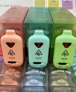 Experience the SMOOTHIE BAR BLEND 2G Disposable. Featuring a revolutionary dual-tank system filled with pure Liquid Live Diamonds for unmatched flavor & potency. All-in-one convenience. Shop the premium fusion now.