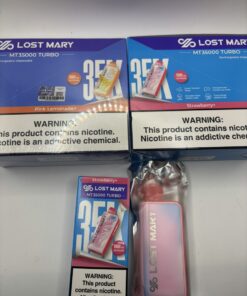 Unleash maximum power & flavor with the Lost Mary MT35000 Turbo Disposable. Activate Turbo mode for intense clouds, track your juice & battery on-screen, and enjoy long-lasting performance with 35,000 puffs. The definitive disposable vape.