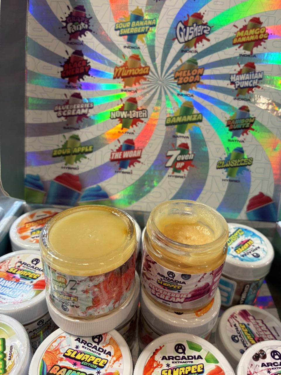 ARCADIA EXTRACTS Experience the iconic taste of Slurpee in a premium vape! Arcadia Extracts Slurpee Edition delivers a sweet, fruity, and chillingly smooth flavor rush.