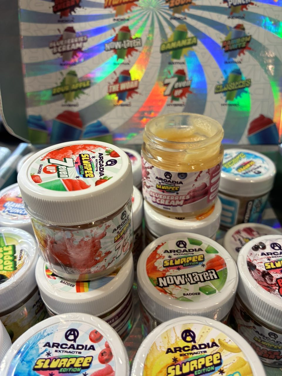 ARCADIA EXTRACTS Experience the iconic taste of Slurpee in a premium vape! Arcadia Extracts Slurpee Edition delivers a sweet, fruity, and chillingly smooth flavor rush.
