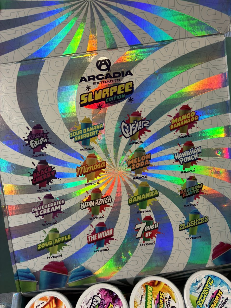 ARCADIA EXTRACTS Experience the iconic taste of Slurpee in a premium vape! Arcadia Extracts Slurpee Edition delivers a sweet, fruity, and chillingly smooth flavor rush.